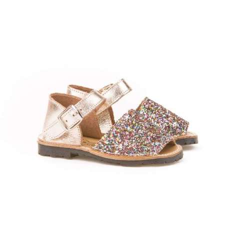 Angelitos Multi Glitter Spanish Sandals - Clandaw Childrens Boutique