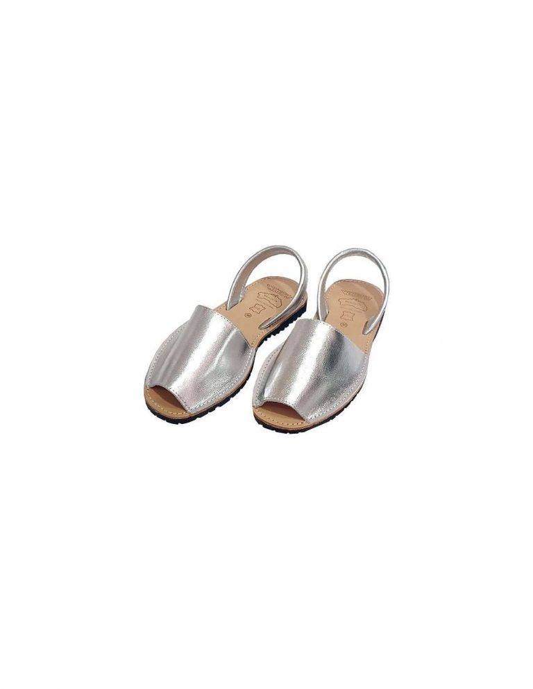 Spanish Silver Leather Adult Sandals - Clandaw Childrens Boutique