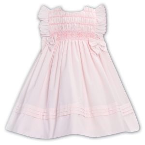 Sarah Louise Pink Dress with Bows 013580