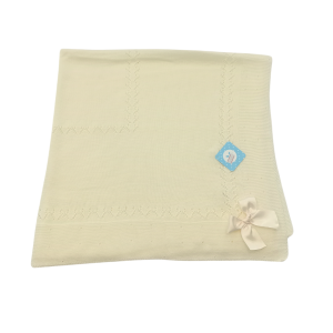 Sardon Cream Bow Blanket