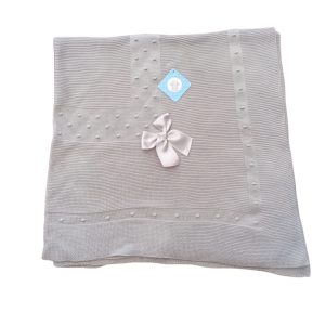 Sardon Grey Bow Blanket