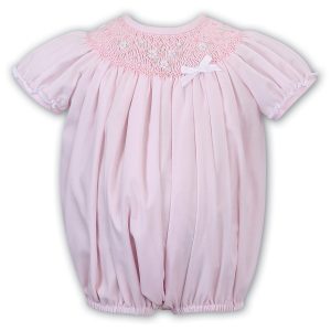 Sarah Louise Pink Short Sleeve Bubble Romper C6004