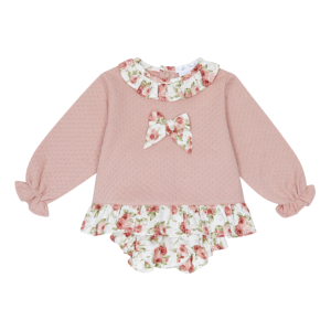 Deolinda Dusky Pink Floral Jam Pants Set