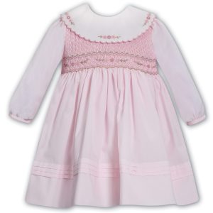 Sarah Louise Pink Smocked Dress 013687
