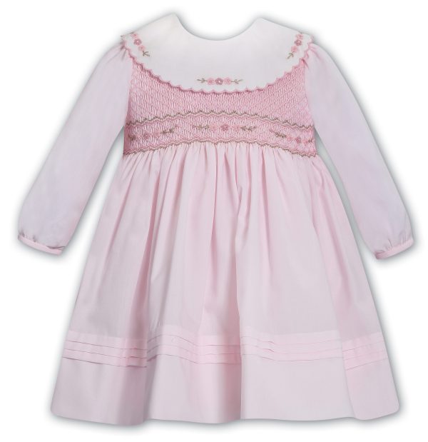 Sarah Louise Pink Smocked Dress 013687