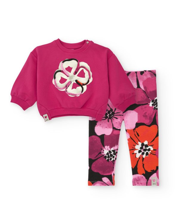 Tuc Tuc Fuchsia Jumper and Floral legging Set