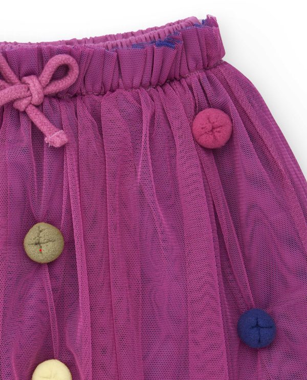 Tuc Tuc Pom Pom Tulle Skirt With Top And Hooded Jacket - Image 3