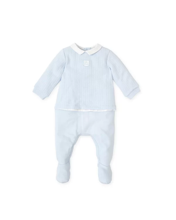 Tutto Piccolo Blue Braided Babygrow