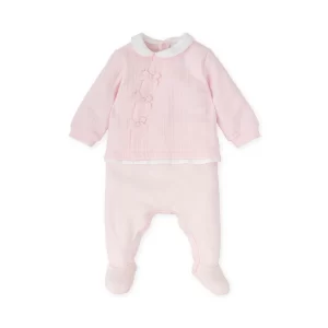 Tutto Piccolo Pink Braided Babygrow