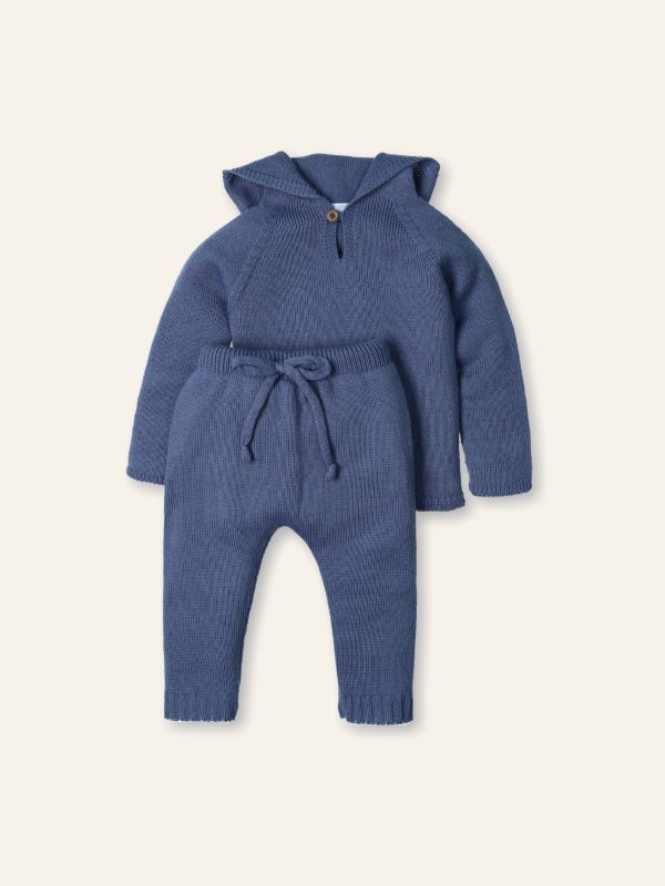 Mac Ilusion Midnight Blue Knitted Sweater and Pants Set