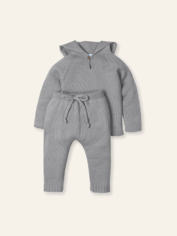 Mac Ilusion Grey Knitted Sweater and Pants Set