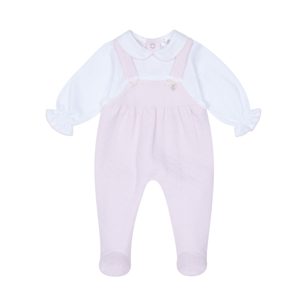 Deolinda Nevada Pink Dungaree Style Babygrow