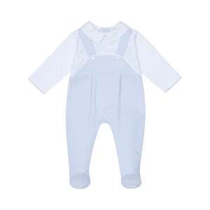 Deolinda Nevada Blue Dungaree Style Babygrow