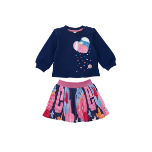 Tuc Tuc Confetti and Cupcakes Sweater With Pleated Skirt