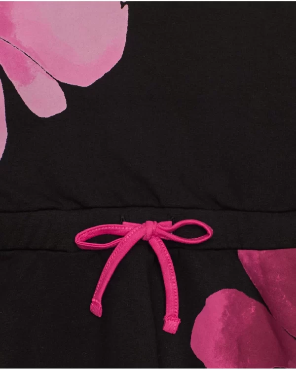 Tuc Tuc Black Dress With Fuchsia Flower Print - Image 3