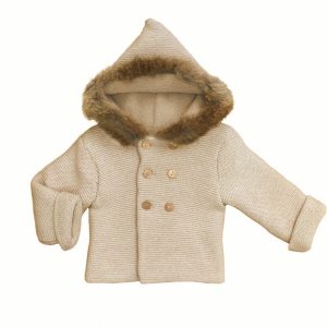 Sardon Stone Jacket with Faux Fur Lined Hood