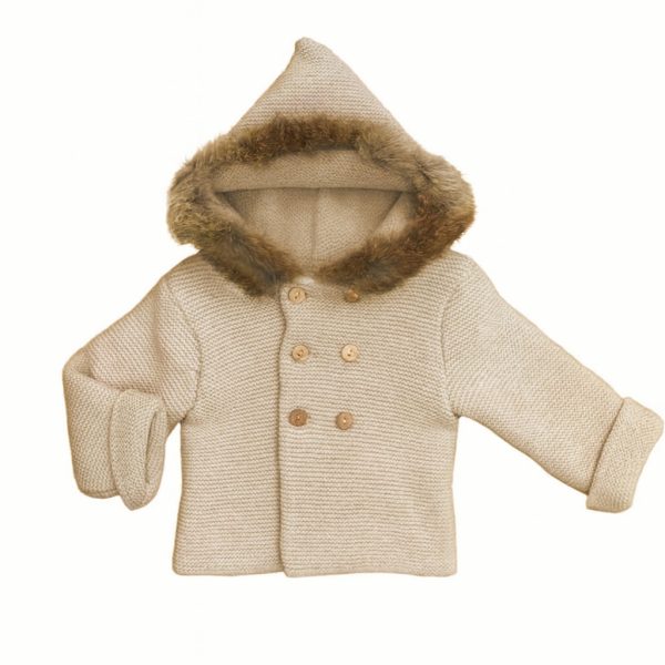 Sardon Stone Jacket with Faux Fur Lined Hood