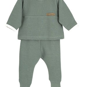Calamaro Textured Green Top and Pant Set