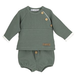 Calamaro Textured Green Short and Top Set