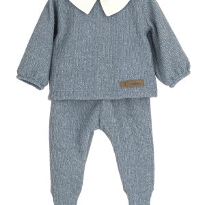 Calamaro Dusky Blue Pant and Top Set