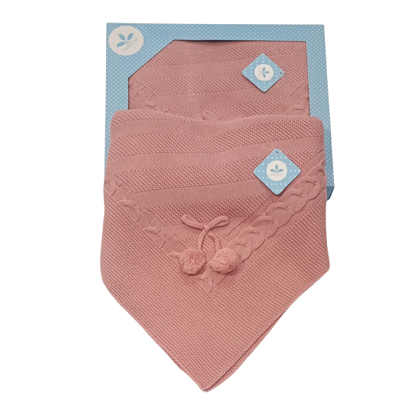 Sardon Dusky Pink Pom-Pom Blanket