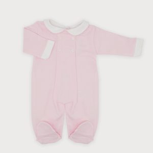 Sardon Pink Babygrow with Buttons